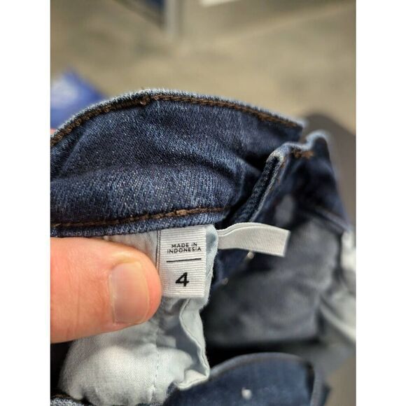 Loft Outlet Button Zip up Blue jeans Women's Size 4 - Picture 5 of 8